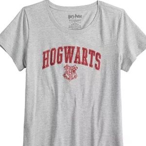 Harry Potter Women's Hogwarts Grey Graphic Tee